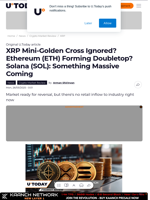 XRP Mini-Golden Cross Ignored? Ethereum (ETH) Forming Doubletop? Solana (SOL): Something Massive Coming