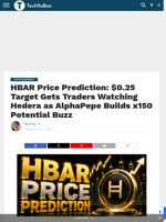HBAR Price Prediction: $0.25 Target Gets Traders Watching Hedera as AlphaPepe Builds x150 Potential Buzz