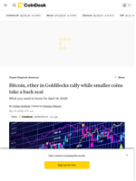 Bitcoin (BTC), ether (ETH) in Goldilocks rally while smaller coins take a back seat: Crypto Daily