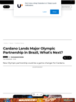 Cardano Lands Major Olympic Partnership in Brazil, What's Next? - U.Today