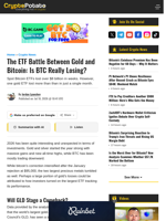 The ETF Battle Between Gold and Bitcoin: Is BTC Really Losing?