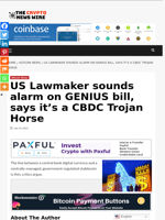 US Lawmaker sounds alarm on GENIUS bill, says it's a CBDC Trojan Horse - The Crypto News Wire