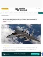 US and Israel ready to strike Iran as ceasefire odds plummet to 1%