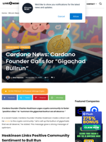 Cardano News: Cardano Founder Calls for “Gigachad Bullrun” | Live Bitcoin News