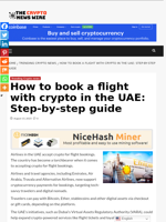 How to book a flight with crypto in the UAE: Step-by-step guide - The Crypto News Wire