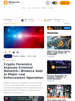 Crypto Forensics Exposes Criminal Network—Binance Aids in Major Law Enforcement Operation – Crypto News Bitcoin News