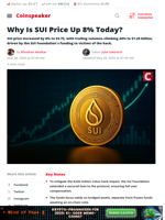Why Is SUI Price Up 8% Today? - Coinspeaker