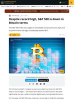 S&P 500 Hits Record High as Bitcoin Outperforms — ETFs See Record Inflows