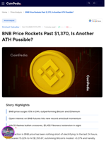 BNB Price Rockets Past $1,370, Is Another ATH Possible?
