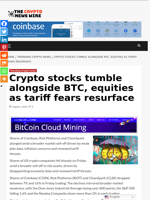 Crypto stocks tumble alongside BTC, equities as tariff fears resurface - The Crypto News Wire