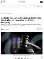 Reddit Files Lawsuit Against Anthropic Over Alleged Unauthorized Data Scraping - Decrypt