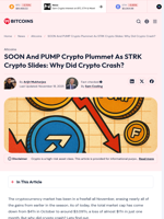Why Did Crypto Crash: SOON, PUMP STRK Plummet