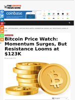 Bitcoin Price Watch: Momentum Surges, But Resistance Looms at $123K - The Crypto News Wire
