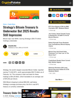Strategy's Bitcoin Treasury Is Underwater But 2025 Results Still Impressive