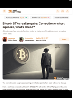 Bitcoin STHs realize gains: Correction or short squeeze, what's ahead? - AMBCrypto