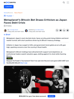 Japan’s Bond Crisis Puts Metaplanet’s Bitcoin Bet in the Spotlight
