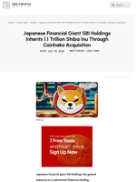 Japanese Financial Giant SBI Holdings Inherits 1.1 Trillion Shiba Inu Through Coinhako Acquisition