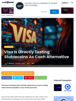 Visa Is Directly Testing Stablecoins As Cash Alternative | Live Bitcoin News