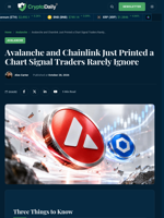 Avalanche and Chainlink Flash a Chart Signal Traders Watch