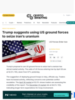 Trump suggests using US ground forces to seize iran's uranium