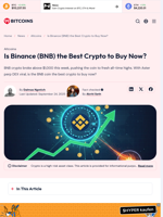 Is Binance (BNB) the Best Crypto to Buy Now?