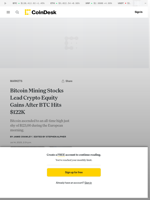MARA Holdings Among BTC Miners Leading Monday Rally