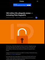 150 million IDs allegedly stolen — including Pete Hegseth’s