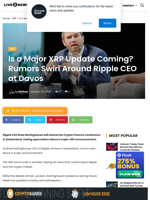 Crypto News: XRP Rumors Grow as Ripple CEO Heads to Davos