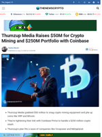 Thumzup Media Raises $50M for Crypto Mining and $250M
