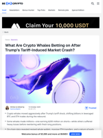 How Crypto Whales Played Trump’s Tariff-Induced Volatility