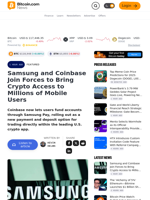Samsung and Coinbase Join Forces to Bring Crypto Access to Millions of Mobile Users – Featured Bitcoin News