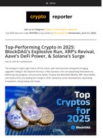 Top-performing Crypto in 2025: BlockDAG, XRP, Aave, & Solana Are Heating Up