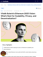 Vitalik Buterin’s Ethereum 2025 Vision: What’s Next for Scalability, Privacy, and Decentralization?