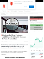 Blackrock Big Move, Purchases 4,225 Bitcoin And...