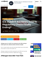 CLARITY Act Nears Vote, JPMorgan Sees Crypto Boost