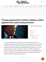 Trump prepared for further military action against Iran amid rising tensions