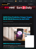 MATIC Price Prediction: Polygon Targets $0.45-$0.52 Recovery by April 2026 - Blockchain.News