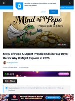 MIND of Pepe AI Agent Presale Ends in Four Days: Here's Why It Might Explode