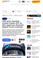 XRP Joins Nasdaq-Listed Crypto ETF as SEC Approves Broader Digital Asset Listings – Featured Bitcoin News