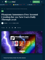 Pixagram Announces Free Account Creation for 250 New Users Daily Through 2026 - Crypto Daily
