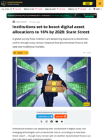 State Street: Institutional investors expand digital asset exposure