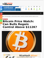 Bitcoin Price Watch: Can Bulls Regain Control Above $112K? - The Crypto News Wire