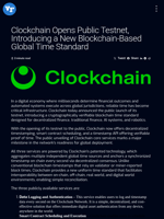 Clockchain Opens Public Testnet, Introducing a New Blockchain-Based Global Time Standard | Visionary Financial