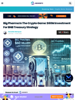 Big Pharma In The Crypto Game: $60M Investment For BNB Treasury Strategy