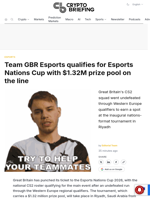 Team GBR Esports qualifies for Esports Nations Cup with $1.32M prize pool on the line