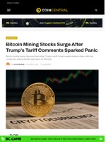 Bitcoin Mining Stocks Surge After Trump’s Tariff