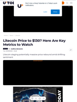 Litecoin Price to $130? Here Are Key Metrics to Watch - U.Today