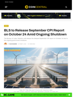 BLS to Release September CPI Report on October 24