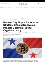 Panama City Mayor Announces Strategic Bitcoin Reserve as Panama Commits Fully to Cryptocurrency - 