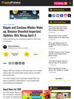 Ripple and Cardano Whales Woke up, Binance Unveiled Important Updates: Bits Recap April 3